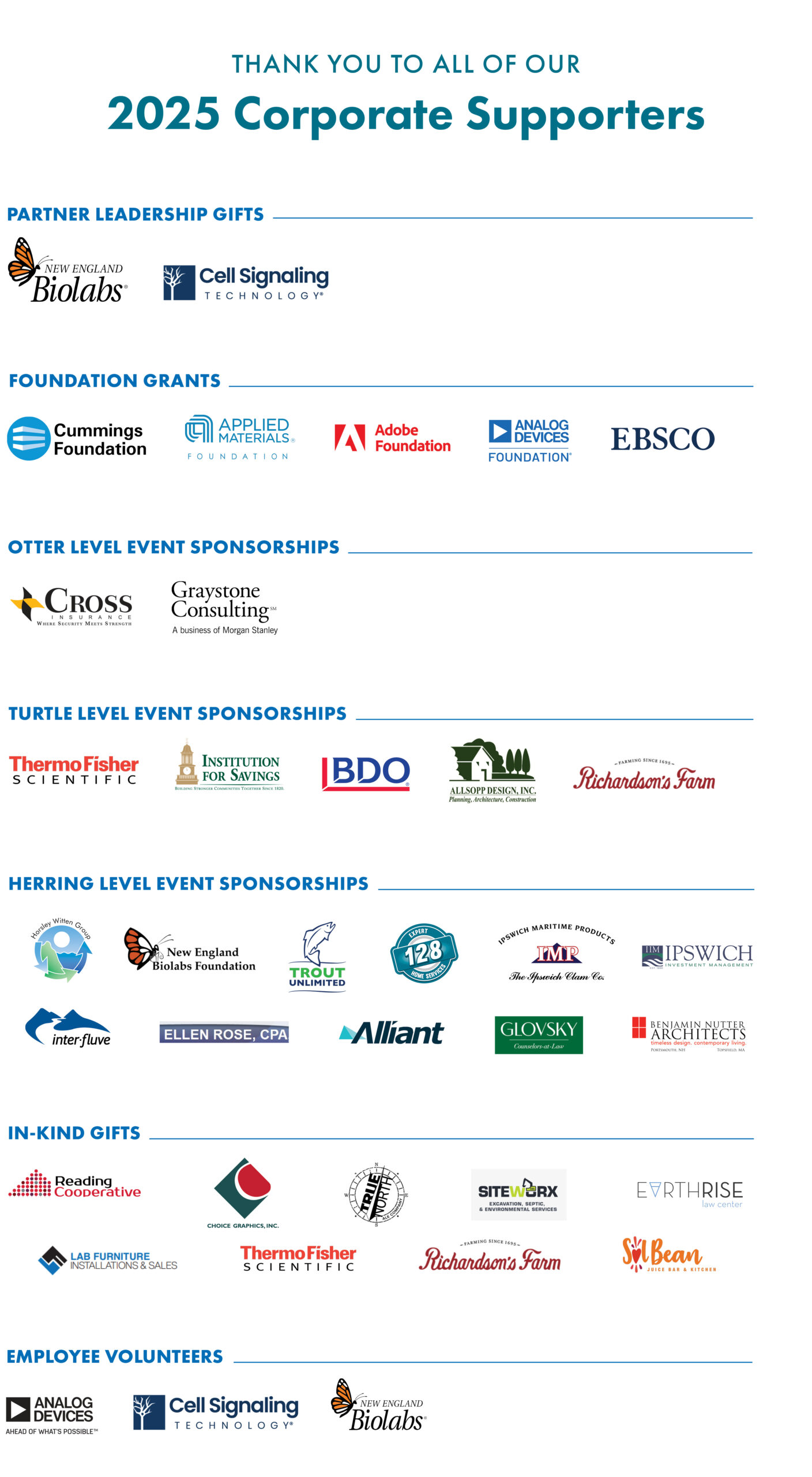 2025 Corporate Sponsors